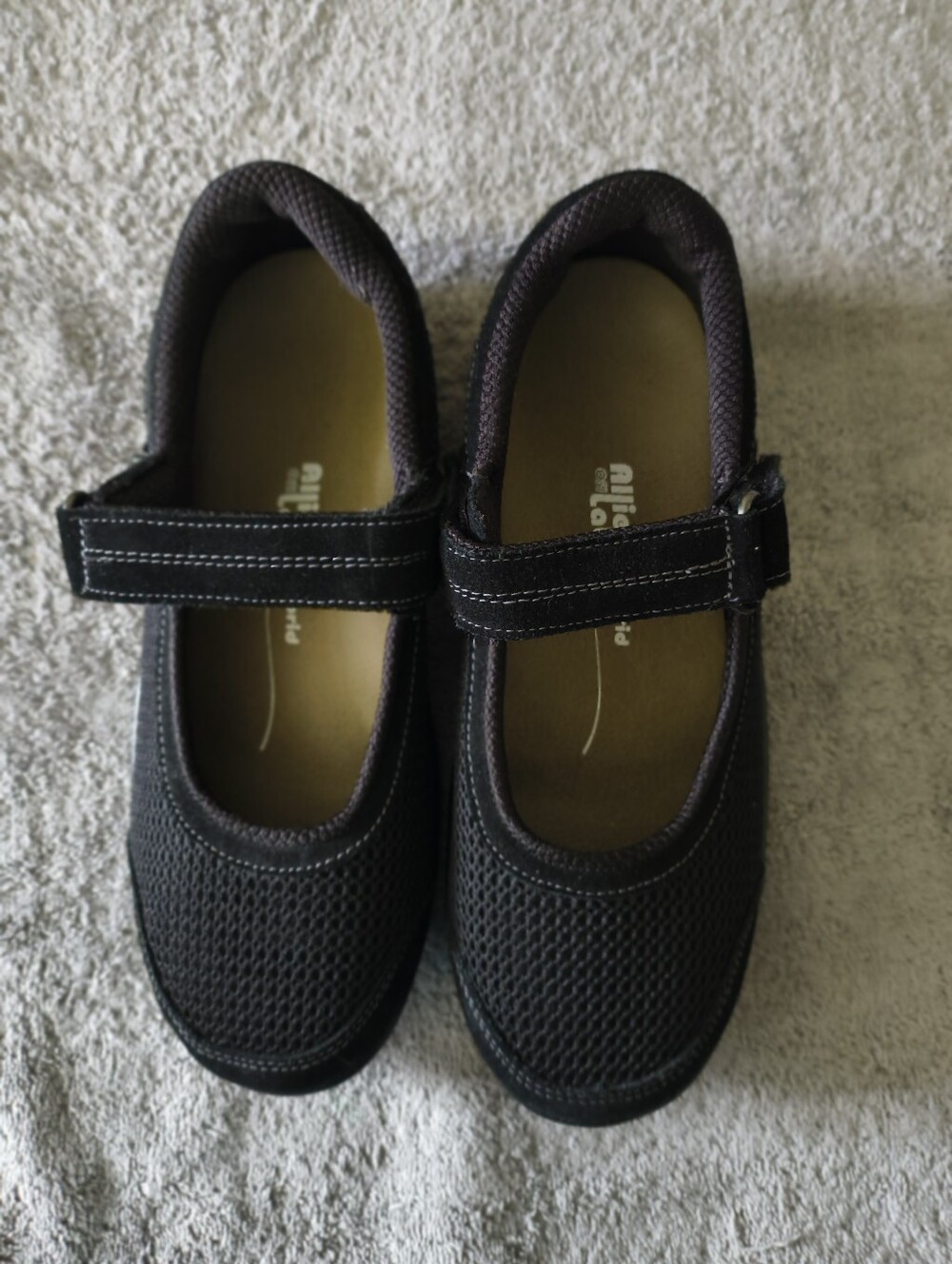 Orthofeet Chattanooga Mary Jane Mesh Hook&Loop Comfort Shoe Black Size 8.50 WIDE